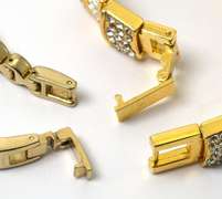 Pair of Gold-Toned & Crystal Watches