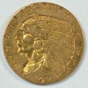 Scarcer 1914-D US $2.50 Indian Gold Piece