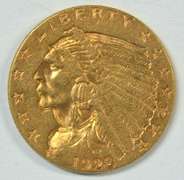 Sharp 1928 US $2.50 Indian Gold Piece. Attractive.