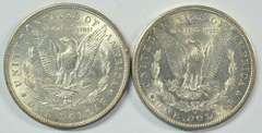 Flashy BU 1882-P & 1890-S Morgan Silver Dollars