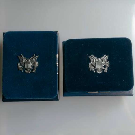 1998 & 2017 W Proof Silver US Eagles with Boxs Papers