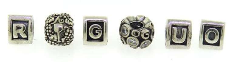 Group Lot of 6 Pandora Charms