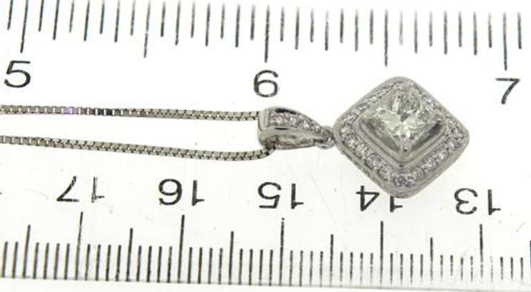 Brilliant Princess Cut 1.96cts Diamond Necklace