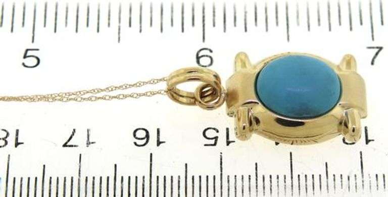 Charming Oval Turquoise Matte & High Polish Necklace