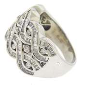 Dazzling RBC & Bag Cut Diamond Woven Wedding Band