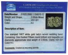 Dazzling RBC & Bag Cut Diamond Woven Wedding Band