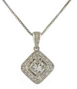 Brilliant Princess Cut 1.96cts Diamond Necklace