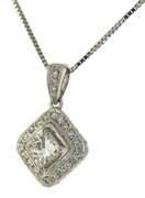 Brilliant Princess Cut 1.96cts Diamond Necklace