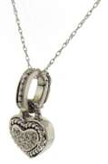 Precious 14kt WG Pave Diamond Heart Necklace