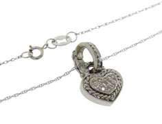 Precious 14kt WG Pave Diamond Heart Necklace