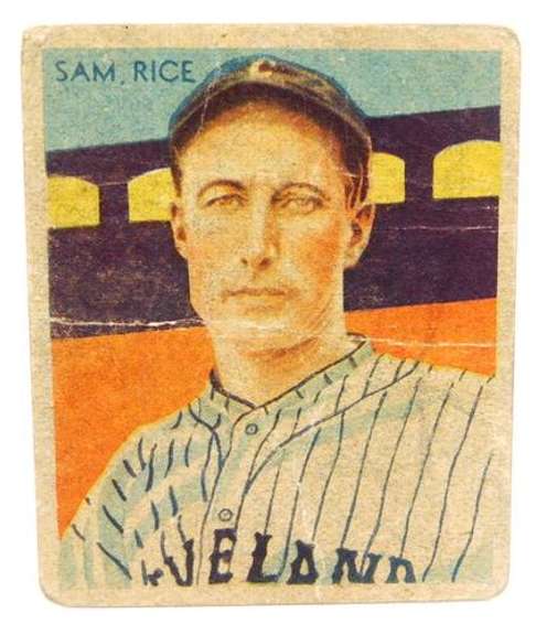 Sam Rice, Indians 1935 National Chicle Baseball Card