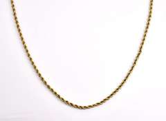 Solid 2.5 mm 14k Rope Necklace