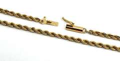 Solid 2.5 mm 14k Rope Necklace