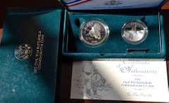 1995 Civil War 2Coin Proof Commem Set OGP