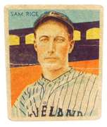 Sam Rice, Indians 1935 National Chicle Baseball Card