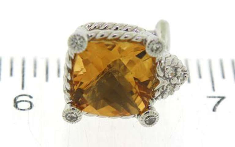 Designer Judith Ripka Amber and CZ Earrings