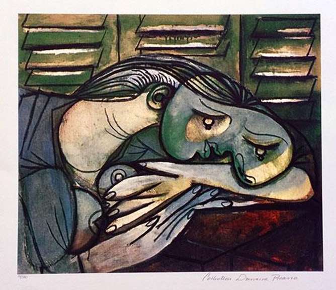 Pablo Picasso, Lady With Head On Arms