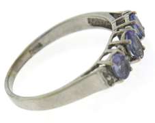 Beautiful White Gold Tanzanite and Diamond Ring