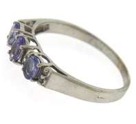 Beautiful White Gold Tanzanite and Diamond Ring
