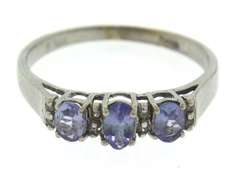 Beautiful White Gold Tanzanite and Diamond Ring
