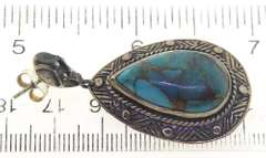 925 Sterling Silver Turquoise Dangle Earrings