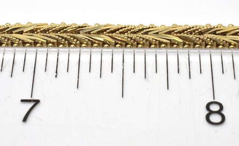 V-Shape Link 14KT Yellow Gold Bracelet