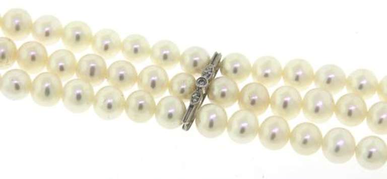 Charming FWP Triple Row Diamond Accent Bracelet