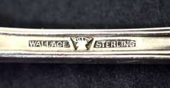 Service for 9 Wallace Rose Point Sterling Flatware