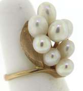Beautiful 14kt YG Fresh Water Pearl Cluster Ring
