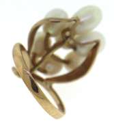 Beautiful 14kt YG Fresh Water Pearl Cluster Ring