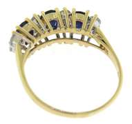 Gorgeous Blue Sapphire and Diamond Yellow Gold Ring