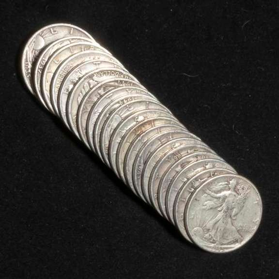 Roll Tube Of Walking Liberty Halves