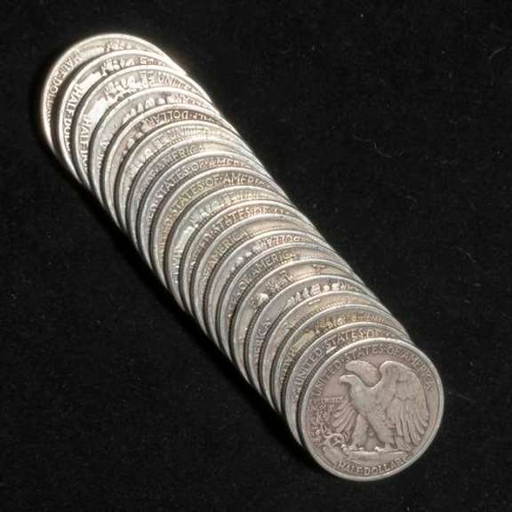 Roll Tube Of Walking Liberty Halves