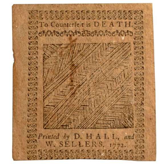 Pa 2 Shilling Six Pence April 3 1772 Series Note
