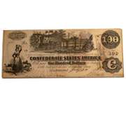$100 Confederate States Note October 1 1862 Series T-40