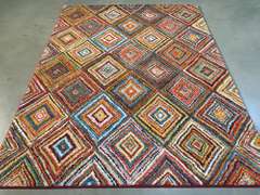 Beautiful Colorful carved Rug 6x8