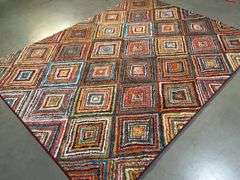 Beautiful Colorful carved Rug 6x8