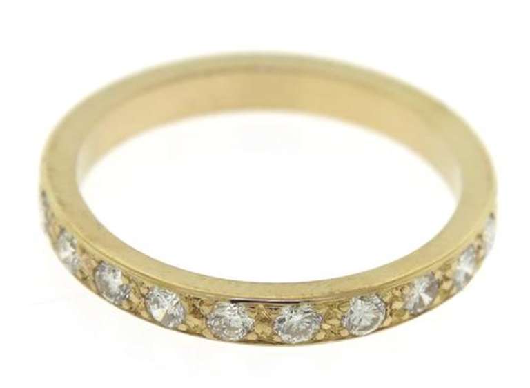 Fabulous Yellow Gold Round Brilliant Cut Diamond Band