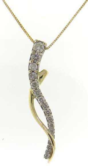 Exciting Diamond Journey Necklace in Yellow Gold
