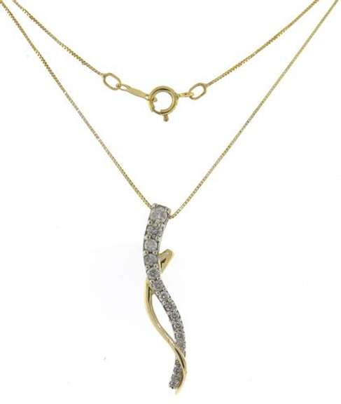Exciting Diamond Journey Necklace in Yellow Gold