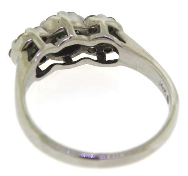 Dazzling White Gold Diamond Cluster Ring