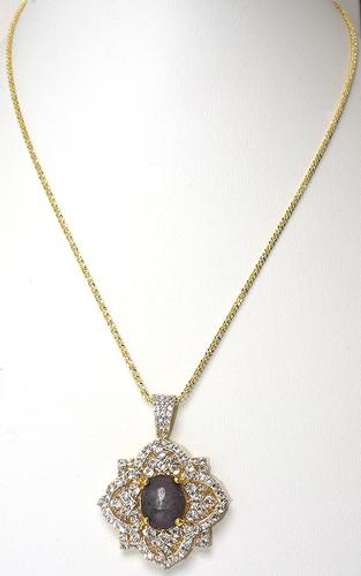 Dazzling Ruby & Topaz Necklace in Vermeil