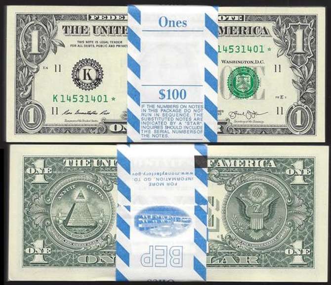 $1 2013 Dallas 100 Consec Fancy number star pack