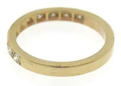 Fabulous Yellow Gold Round Brilliant Cut Diamond Band