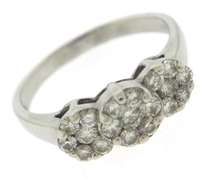 Dazzling White Gold Diamond Cluster Ring