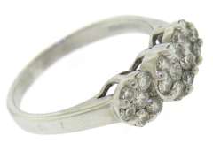 Dazzling White Gold Diamond Cluster Ring