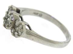 Dazzling White Gold Diamond Cluster Ring