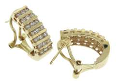 Stunning Yellow Gold RBC Bar Channel Earrings