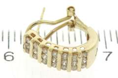 Stunning Yellow Gold RBC Bar Channel Earrings