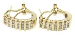Stunning Yellow Gold RBC Bar Channel Earrings